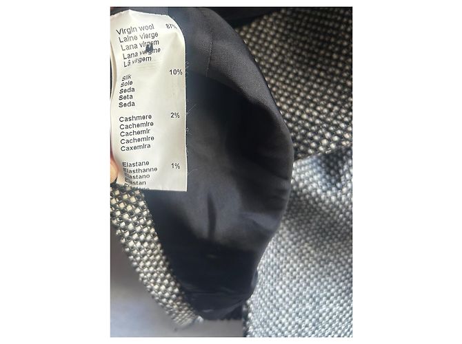 Gerard Darel Blazer aus Wolle / Seide / Kaschmir Größe 38 (passt S oder kleines 38) Grau - Ansicht 3