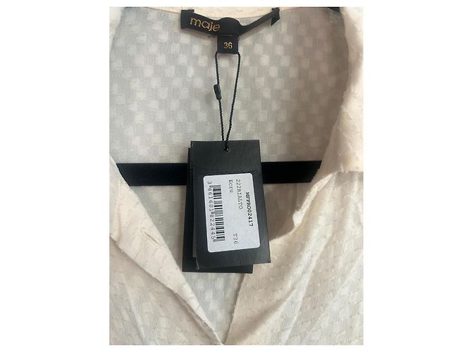 Ecru Kleid Maje - neu mit Etikett - Größe 36 Roh - Ansicht 5