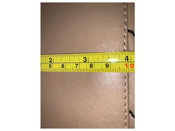 Borsa Chanel in pelle beige - vista 10