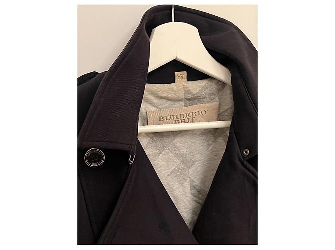 Chaqueta de algodón con cinturón Burberry Negro - vista 4