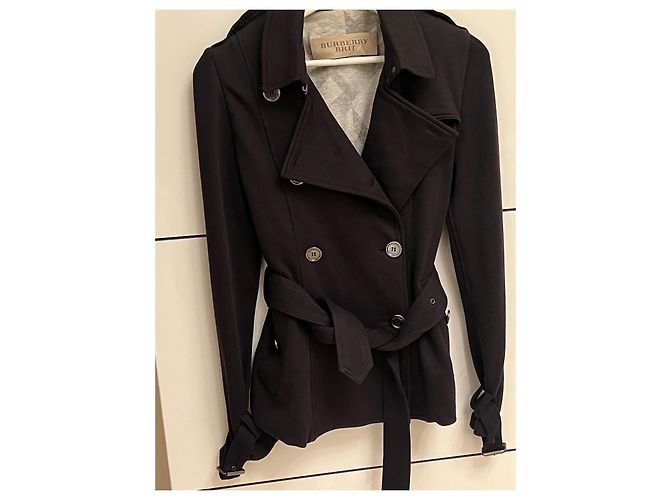 Chaqueta de algodón con cinturón Burberry Negro - vista 5