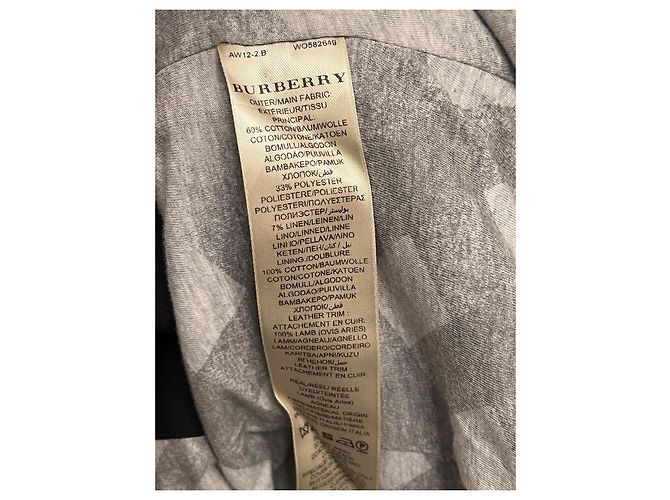 Chaqueta de algodón con cinturón Burberry Negro - vista 8