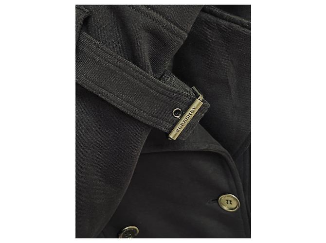 Chaqueta de algodón con cinturón Burberry Negro - vista 9