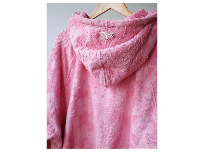 Prada Hoodie in Rosa mit Blumenmuster Pink - Ansicht 4