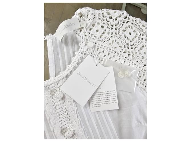 Blusa Zimmermann de algodón blanco - vista 2