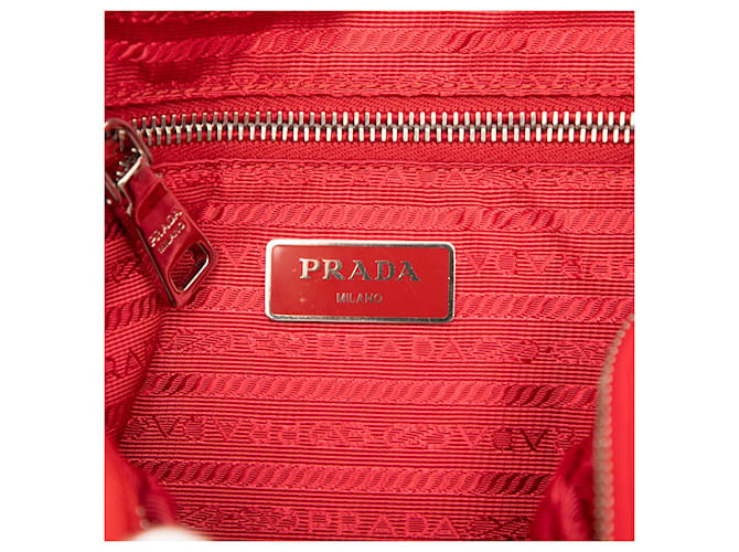 Zaino Prada Red Impuntu Tessuto Rosso - vista 5