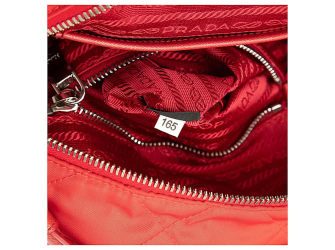 Zaino Prada Red Impuntu Tessuto Rosso - vista 7