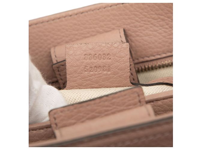 Bamboo Borsa shopper piccola in pelle di vitello rosa Gucci con bambù - vista 6