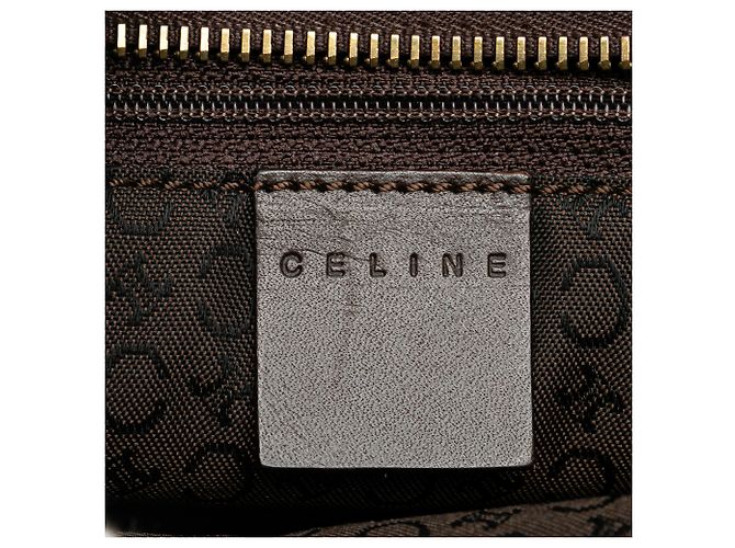 Céline Celine Brown C Macadam Canvas Handbag Beige - view 5