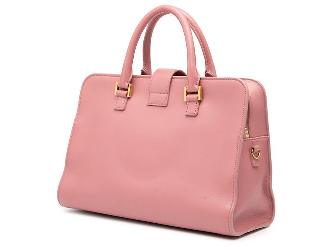 Borsa a tracolla monogramma in pelle rosa Saint Laurent piccola - vista 2