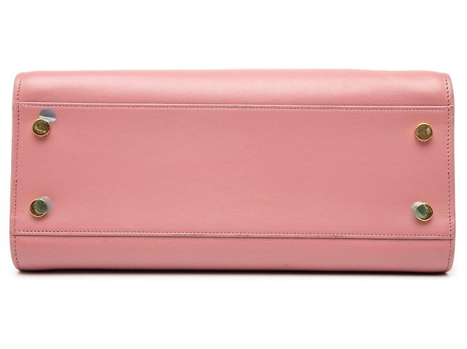 Borsa a tracolla monogramma in pelle rosa Saint Laurent piccola - vista 3