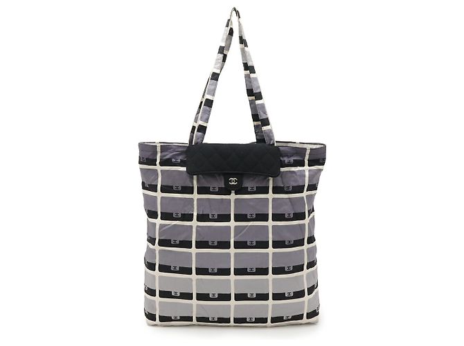 Chanel Matelasse Coco Mark Eco Tote Bag Brown Black - view 5