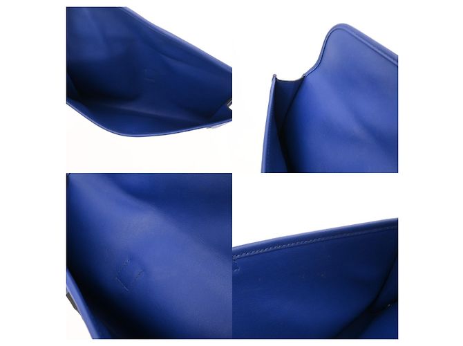 Borsa Clutch Jige Elan di Hermès in Blu Zaffiro - vista 10