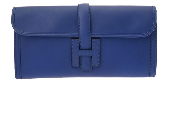 Borsa Clutch Jige Elan di Hermès in Blu Zaffiro - vista 2