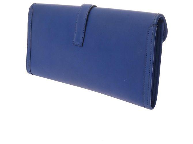Borsa Clutch Jige Elan di Hermès in Blu Zaffiro - vista 3
