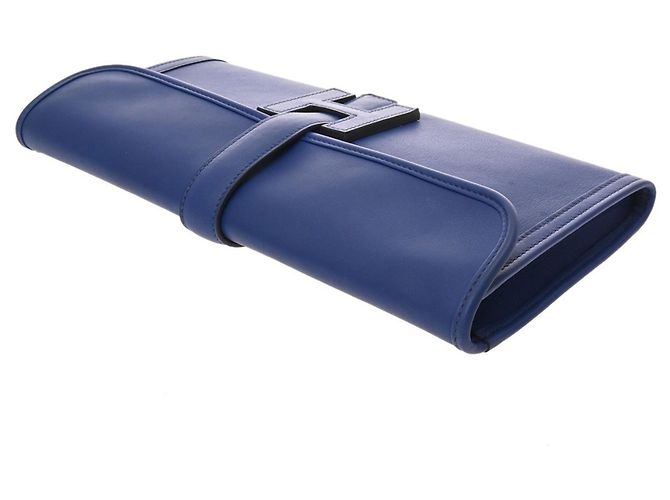 Borsa Clutch Jige Elan di Hermès in Blu Zaffiro - vista 5