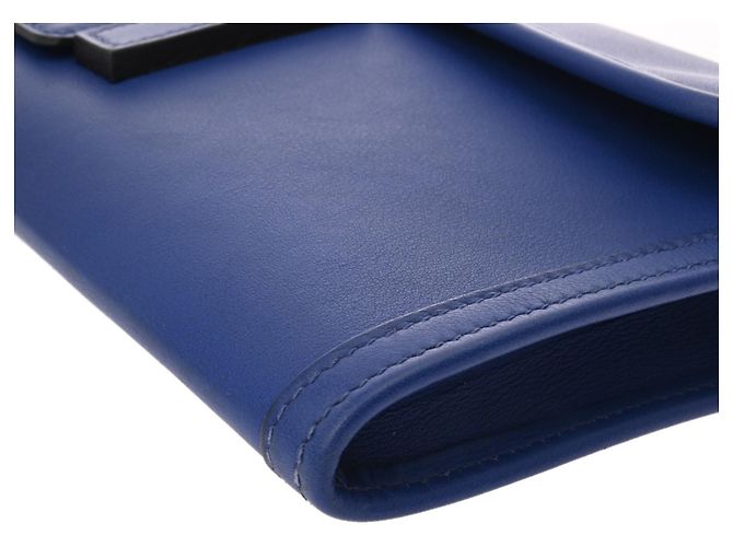 Borsa Clutch Jige Elan di Hermès in Blu Zaffiro - vista 7