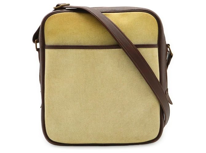 Borsa a Spalla Victoria di Hermès Beige Marrone scuro - vista 2