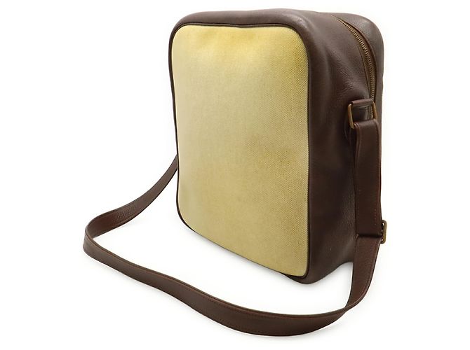 Borsa a Spalla Victoria di Hermès Beige Marrone scuro - vista 3
