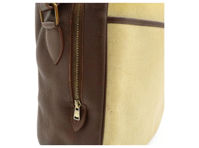 Borsa a Spalla Victoria di Hermès Beige Marrone scuro - vista 8