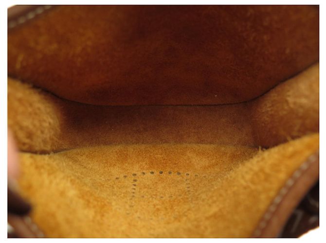 Hermès NUOVA BORSA HERMES EVELYNE AMAZONE 16 PELLE CLEMENCE ORO CINGHIA ZIG ZAG Marrone - vista 10