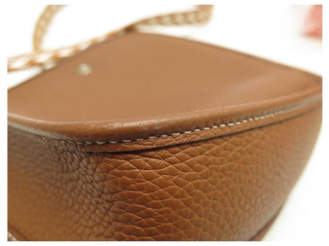 Hermès NUOVA BORSA HERMES EVELYNE AMAZONE 16 PELLE CLEMENCE ORO CINGHIA ZIG ZAG Marrone - vista 15