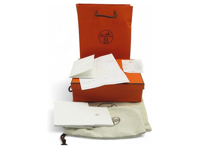 Hermès NUOVA BORSA HERMES EVELYNE AMAZONE 16 PELLE CLEMENCE ORO CINGHIA ZIG ZAG Marrone - vista 17