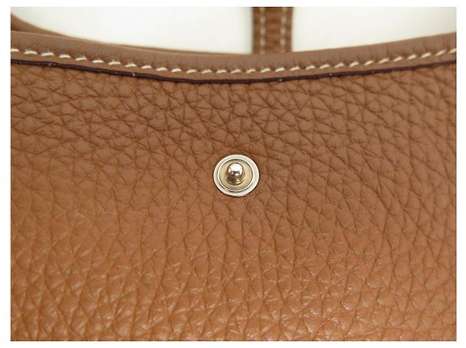 Hermès NUOVA BORSA HERMES EVELYNE AMAZONE 16 PELLE CLEMENCE ORO CINGHIA ZIG ZAG Marrone - vista 9