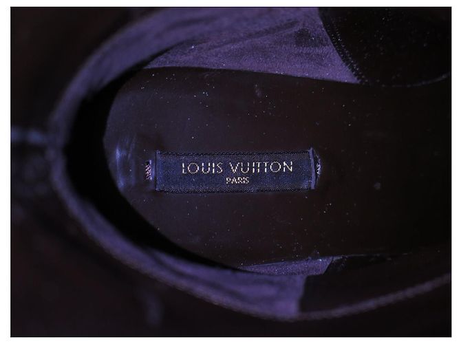 NUEVAS BOTAS ALTAS LOUIS VUITTON BETH 39.5 LOGO LV BOTAS MARRONES Castaño - vista 8