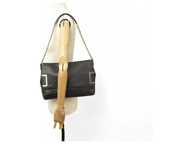 JIMMY CHOO ALLY RINDSLEDER SCHWARZE SCHULTERTASCHE - Ansicht 5