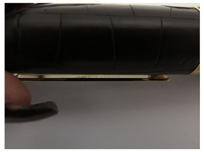 NUEVA PLUMA LOUIS VUITTON CARGO DE CUERO DE COCODRILO Castaño - vista 10