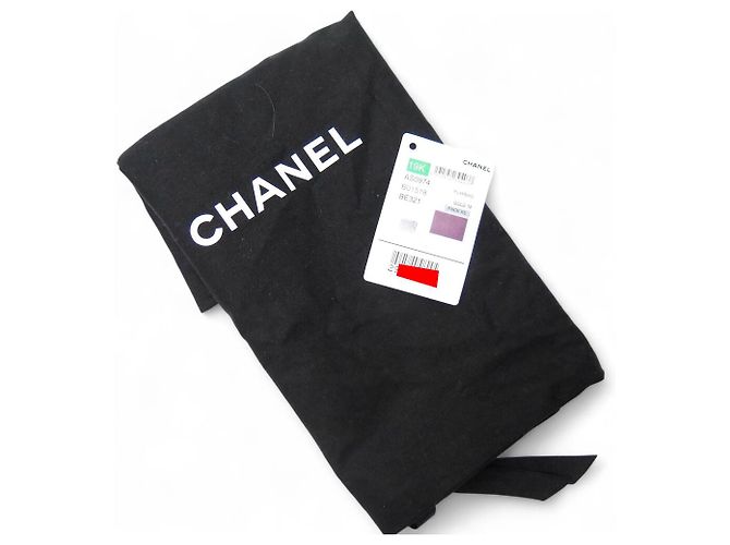 NUOVA BORSA A MANO CHANEL AS0974 TWEED LOGO GIGANTE RETTANGOLARE VIOLA - vista 16