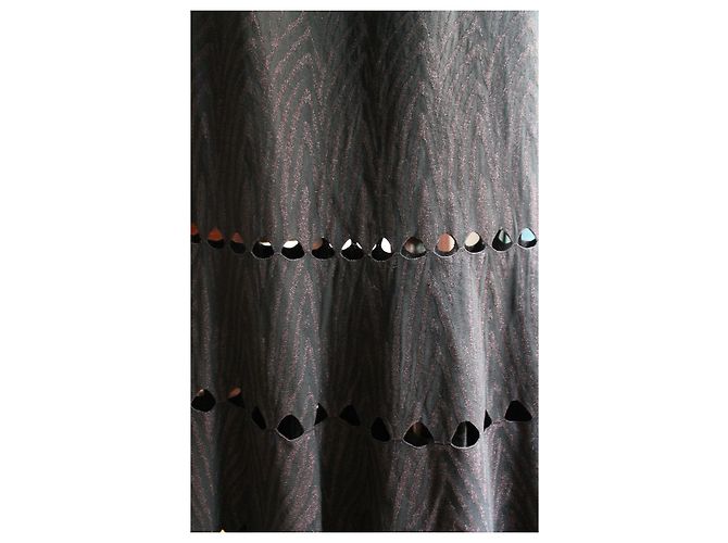 Vestido longo preto Alaïa com padrões de zebra brilhantes tamanho S (IT 40 / FR 36) - vista 4