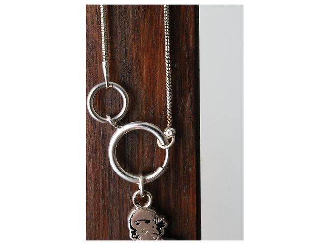 Collana in metallo argentato Chanel con pendente Argento - vista 5