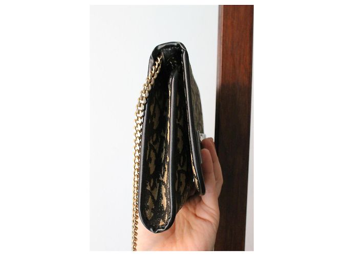 Borsa a mano Dior oblique in tela e pelle Blu navy - vista 6