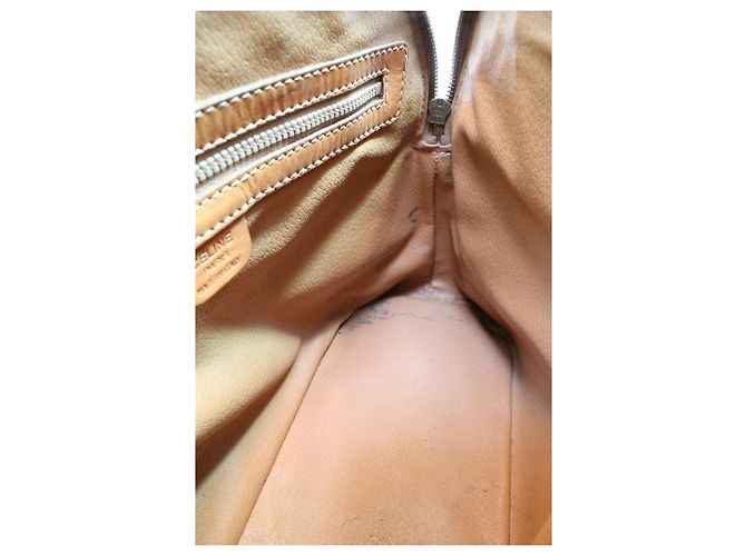 Triomphe Borsa Céline modello Macadam logo trionfo beige - vista 12