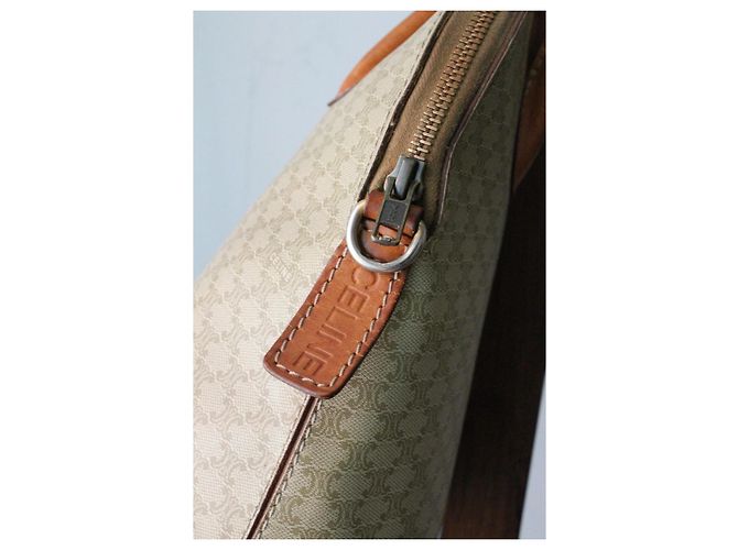 Triomphe Borsa Céline modello Macadam logo trionfo beige - vista 5