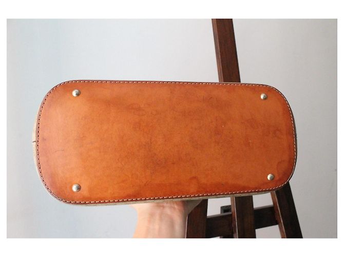 Triomphe Borsa Céline modello Macadam logo trionfo beige - vista 8