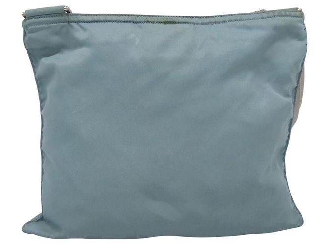 Borsa Messenger Piatta Prada Tessuto Media Blu - vista 2