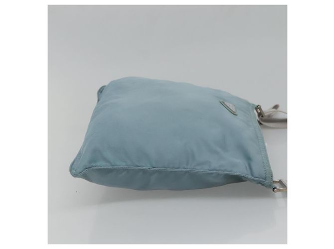 Borsa Messenger Piatta Prada Tessuto Media Blu - vista 3