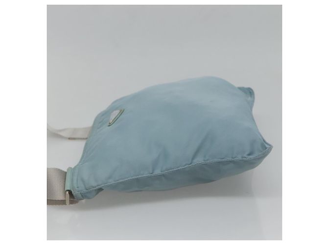 Borsa Messenger Piatta Prada Tessuto Media Blu - vista 4