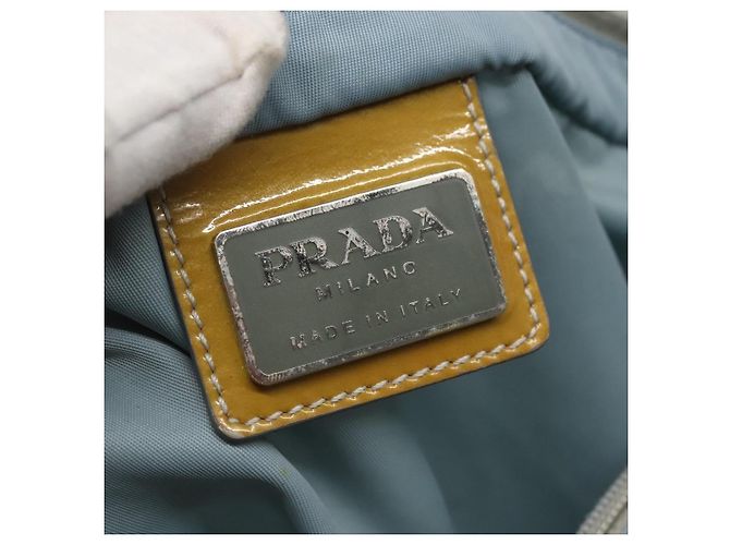 Borsa Messenger Piatta Prada Tessuto Media Blu - vista 6