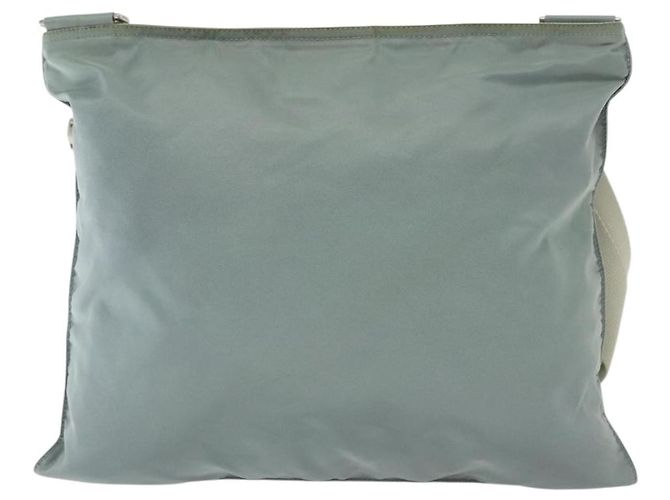 Borsa Messenger Piatta Prada Tessuto Media Blu - vista 2
