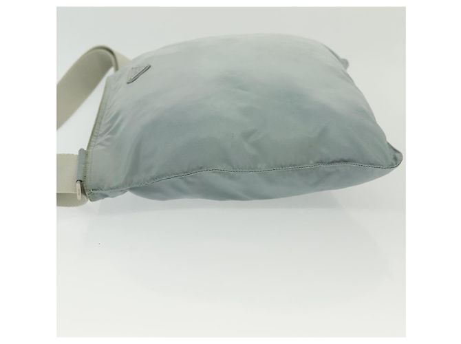Borsa Messenger Piatta Prada Tessuto Media Blu - vista 4