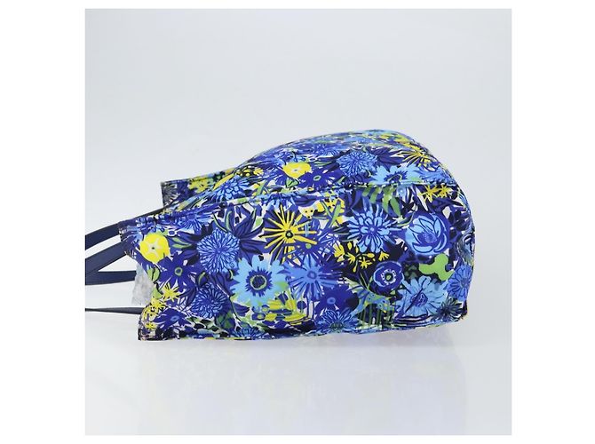 Prada Floreal Tote Printed Tessuto Large Blue - view 4