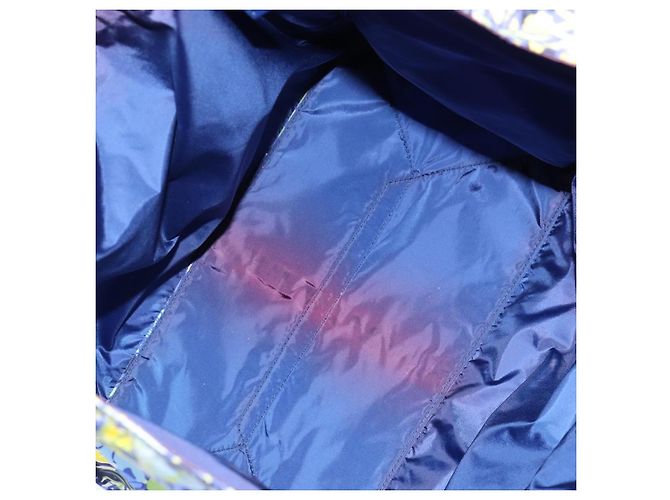 Prada Floreal Tote Printed Tessuto Large Blue - view 5