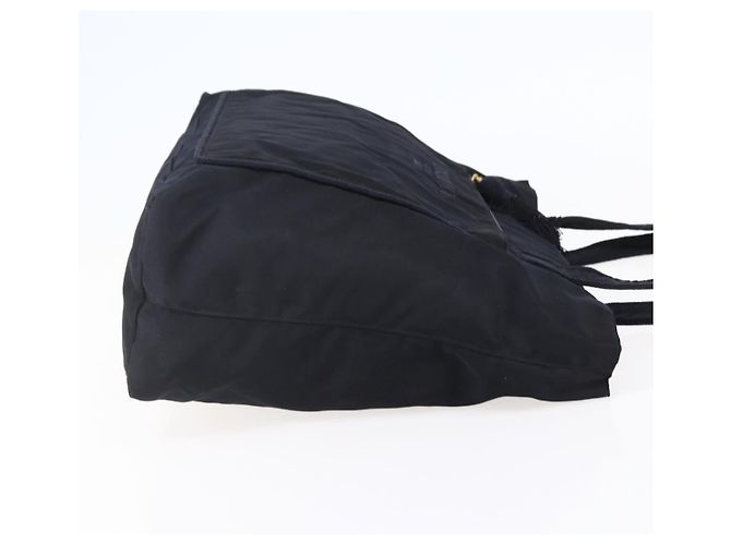 Prada Tote con Zip e Tasca Frontale Tessuto Medio Nero - vista 4