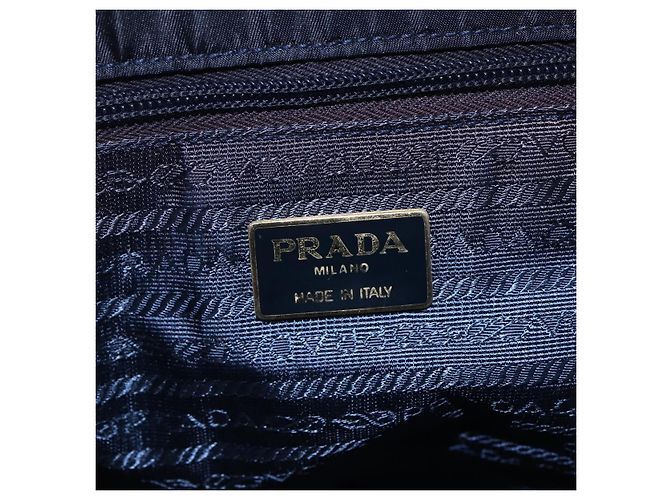 Prada Tote con Zip e Tasca Frontale Tessuto Medio Nero - vista 6