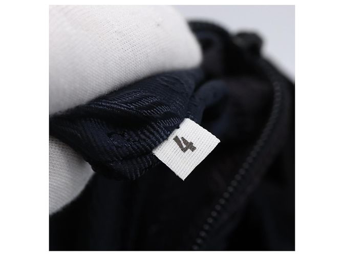 Prada Tote con Zip e Tasca Frontale Tessuto Medio Nero - vista 7