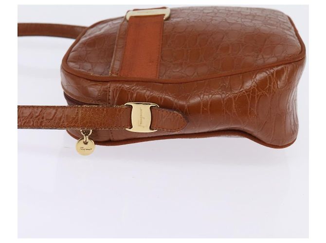 Borsa a Spalla Vala in Pelle Salvatore Ferragamo Marrone - vista 3